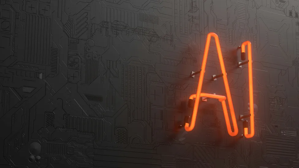 AI neon sign