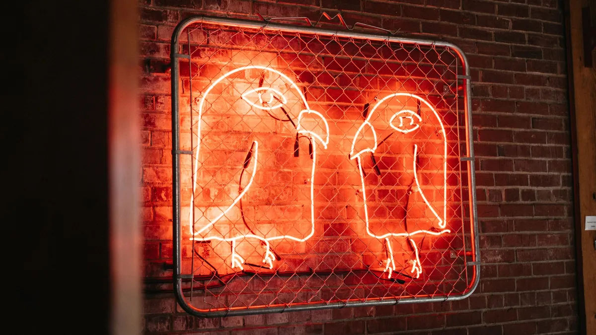 Birds neon sign
