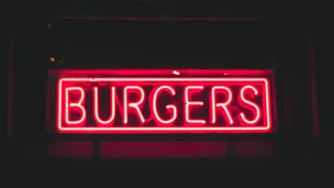 Burgers neon sign