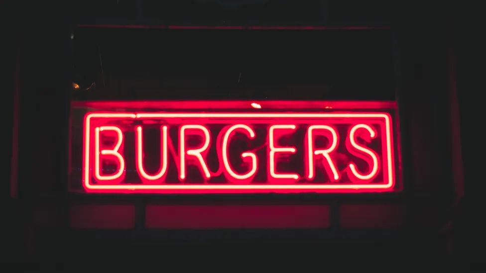 Burgers neon sign