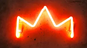 Crown outline-solid neon sign