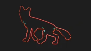 Dog neon sign