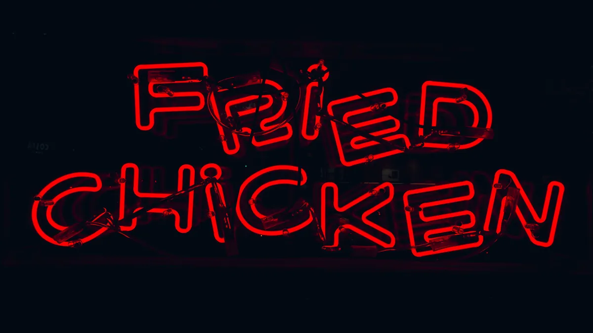 Fried chicken neon sign