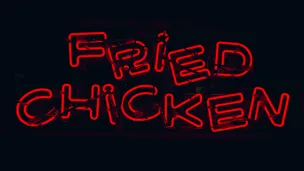 Fried chicken neon sign