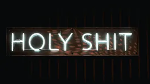 Holy shit neon sign