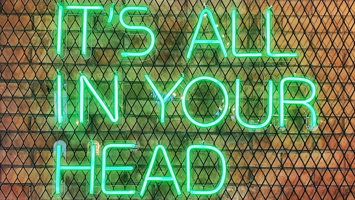 It's all in your head neon sign