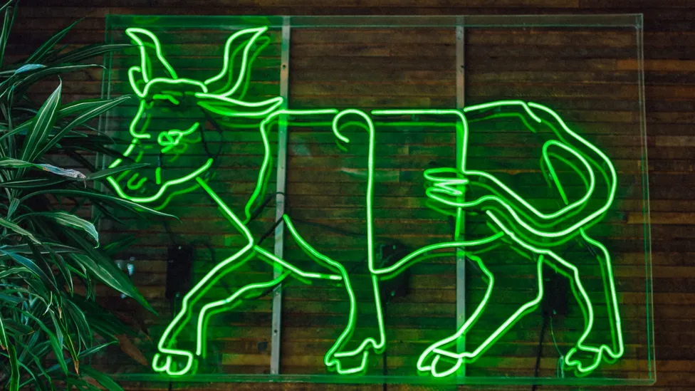 Leather neon sign