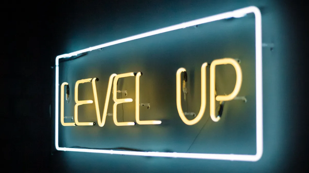 Level up neon sign