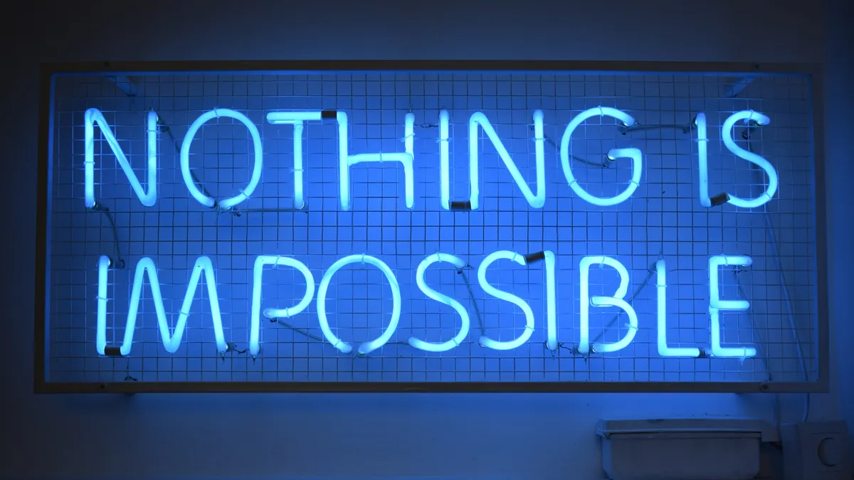 Nothing is impossible neon sign