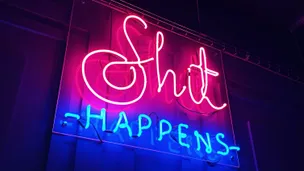 Shit happens neon sign