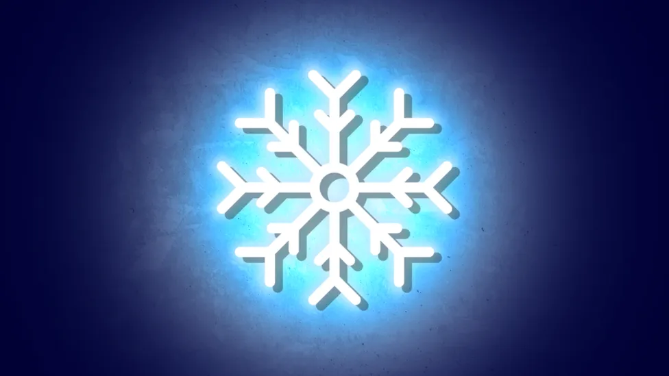 Snowflake neon sign