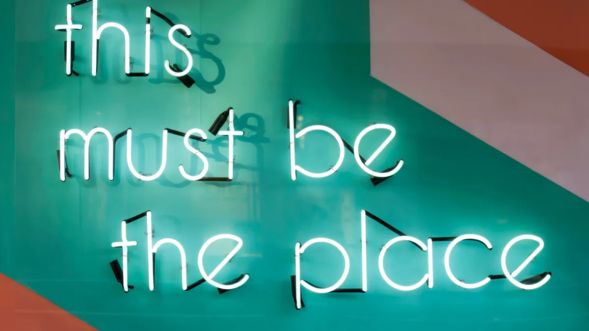 This must be the place neon sign