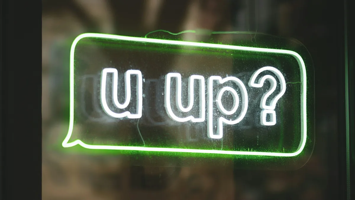 U up neon sign